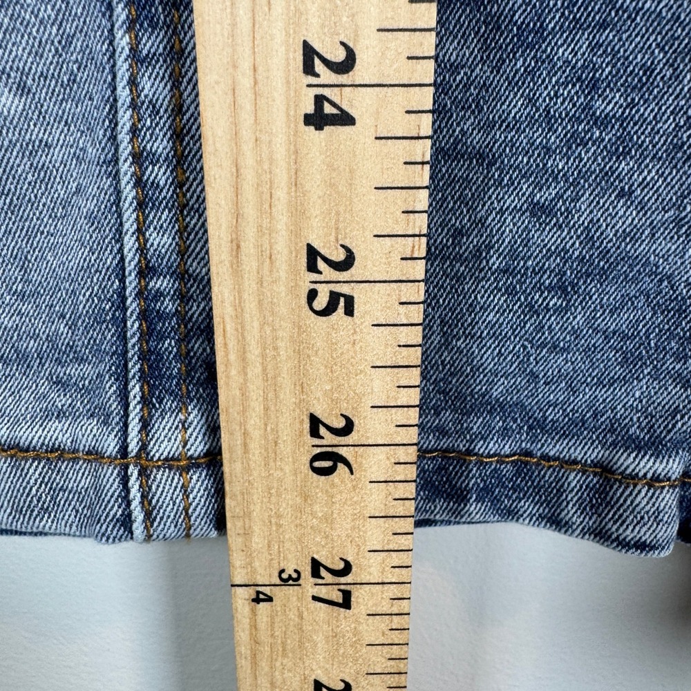 Be-Girl USA Snow Wash Denim Midi Jean Skirt Blue Paneled‎ Modest Cabincore 90s M - Picture 3 of 5